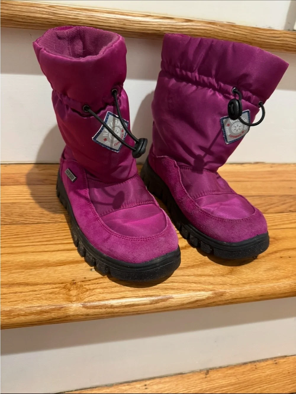 Kids maturing Waterproof Winter Boot size 30 girls 12 rain snow boot - Magenta